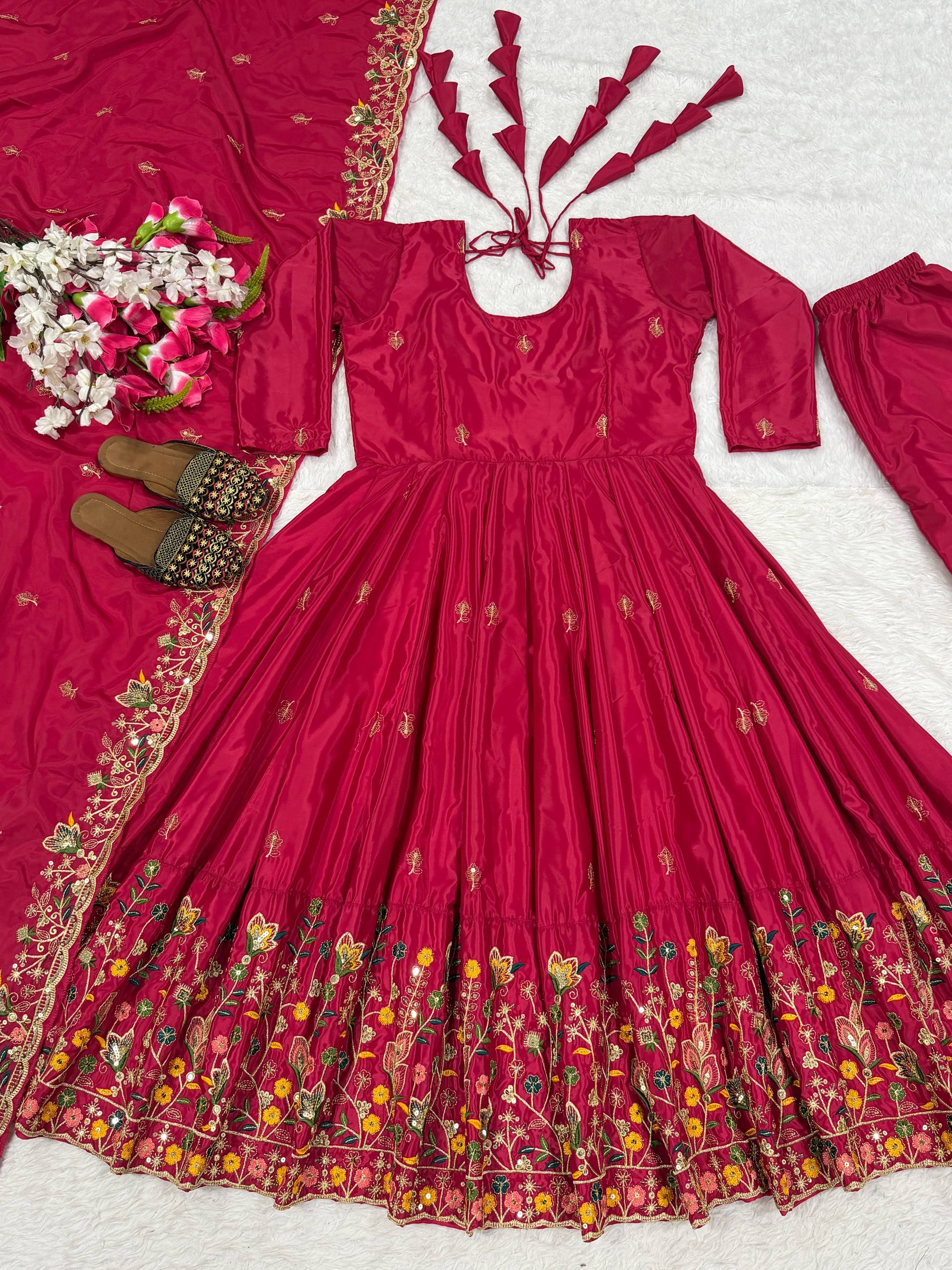 The Radiant Mustard Botanical-Hem Anarkali
